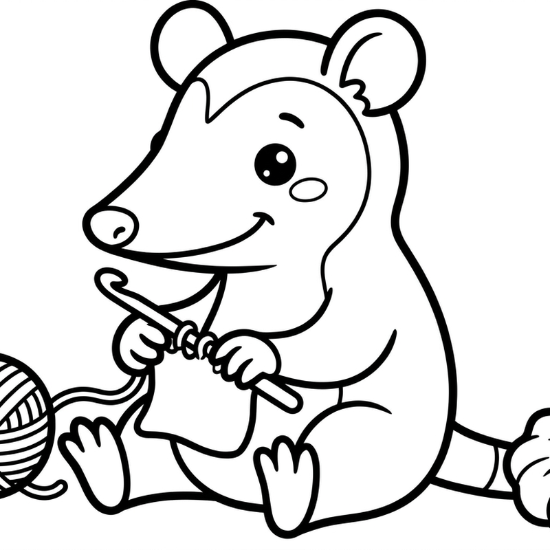 possum tejiendo